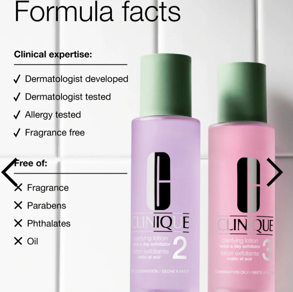 Clinique Clarifying Lotion Step 2 Large Size Bottle Exfoliant Skincare